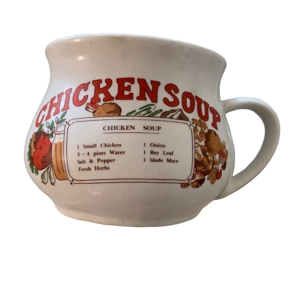 VINTAGE Chicken Noodle Soup recipe cup